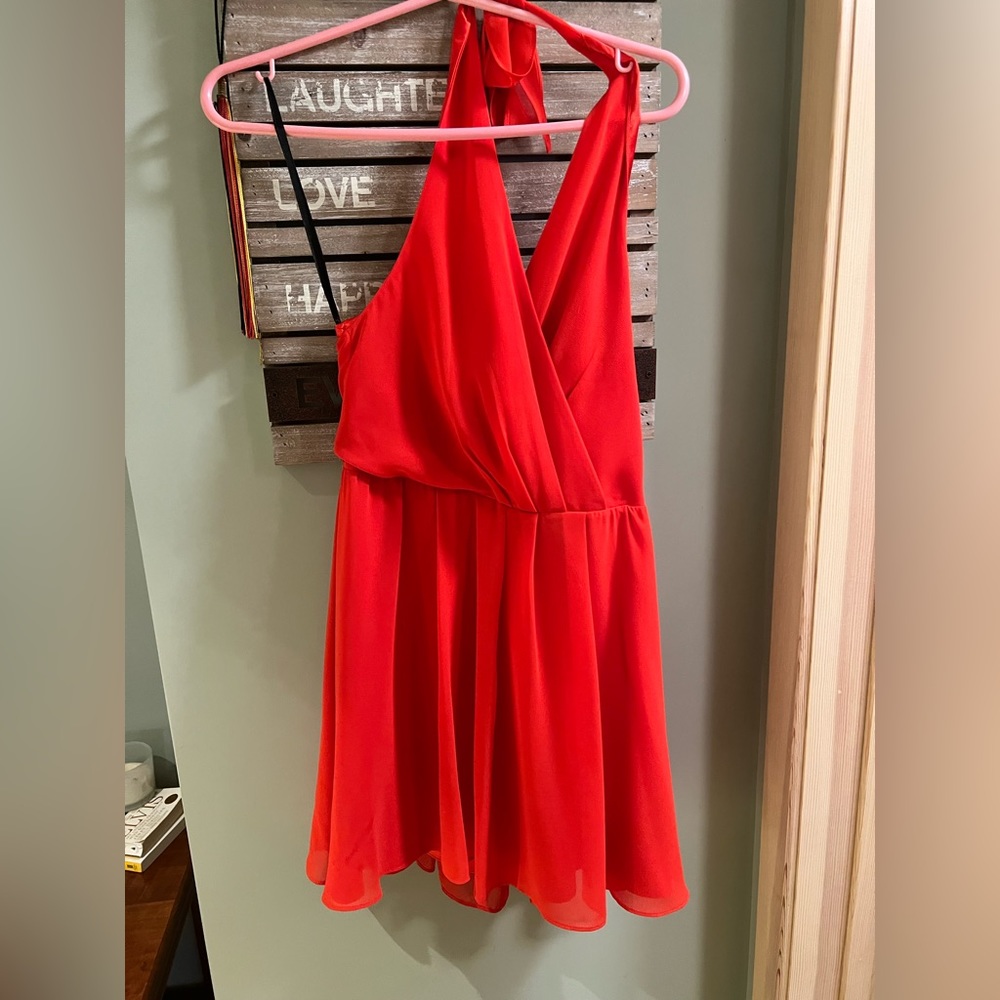 Mini halter dress by BEBE